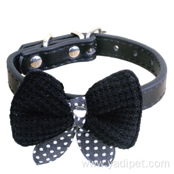 Small Dog Pet Bow Collar